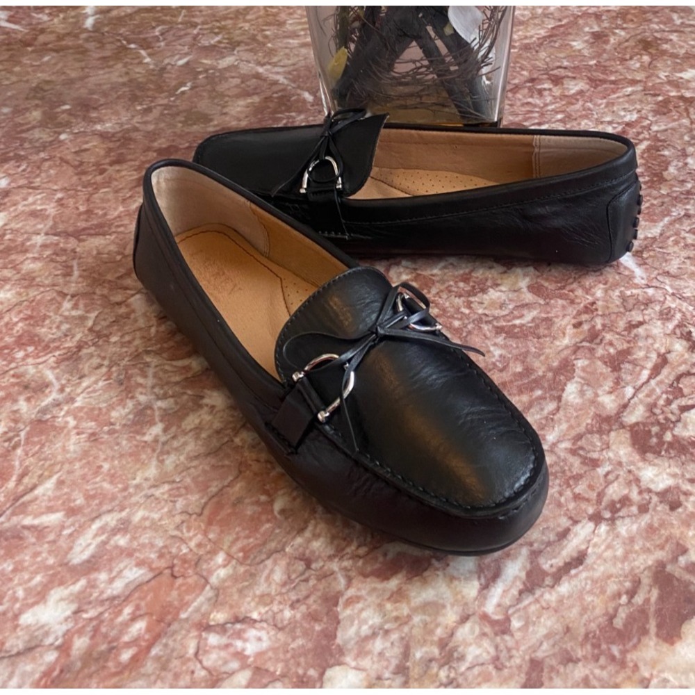 Lauren Ralph Lauren Women's Briley II Black Leather Driving Loafer 11B EUC! $159